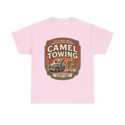 Camel Towing Tee — Vintage Desert Tow Truck Graphic T-Shirt