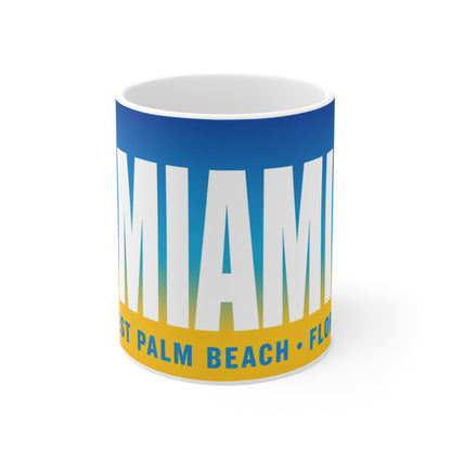 Miami West Palm Beach Coffee Mug — Retro Beach Vibes 11oz/15oz