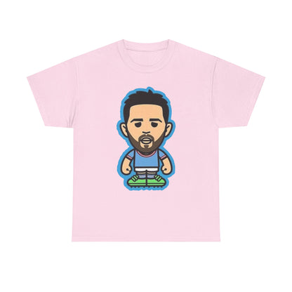 Bernardo Silva Manchester City Legend Graphic Tee — Player Cartoon Front & Tribute Poster Back