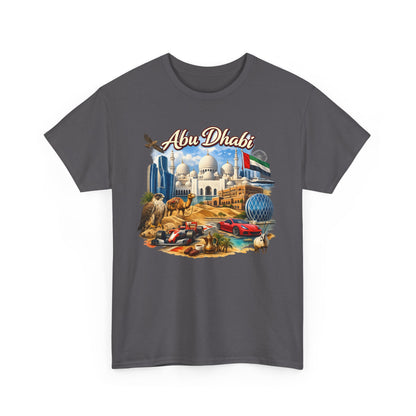 Abu Dhabi Landmark Collage T-Shirt — UAE Travel Souvenir Tee