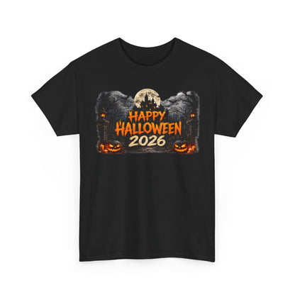Halloween 2026 Tee — Horror Movie Villains Pumpkin Graphic T-Shirt
