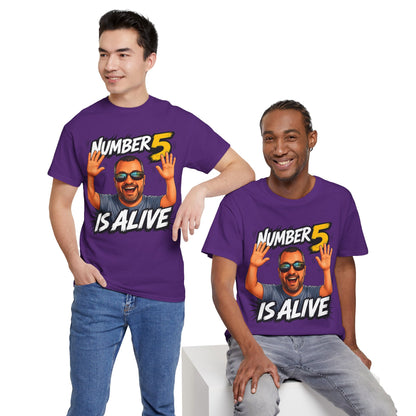 Number 5 Is Alive Graphic Tee — Funny Meme Face T‑Shirt