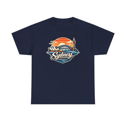 Sydney Australia Sunset Tee — Vintage Coastal Travel T‑Shirt