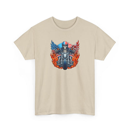 Motorcycle Skull Tee — "Sons of a B***h" Patriotic Biker Shirt