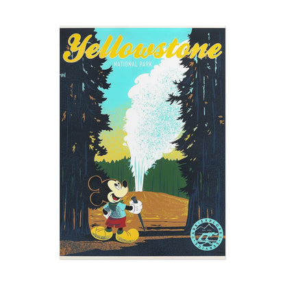Yellowstone Vintage Mickey Poster — Rolled Travel Art Print