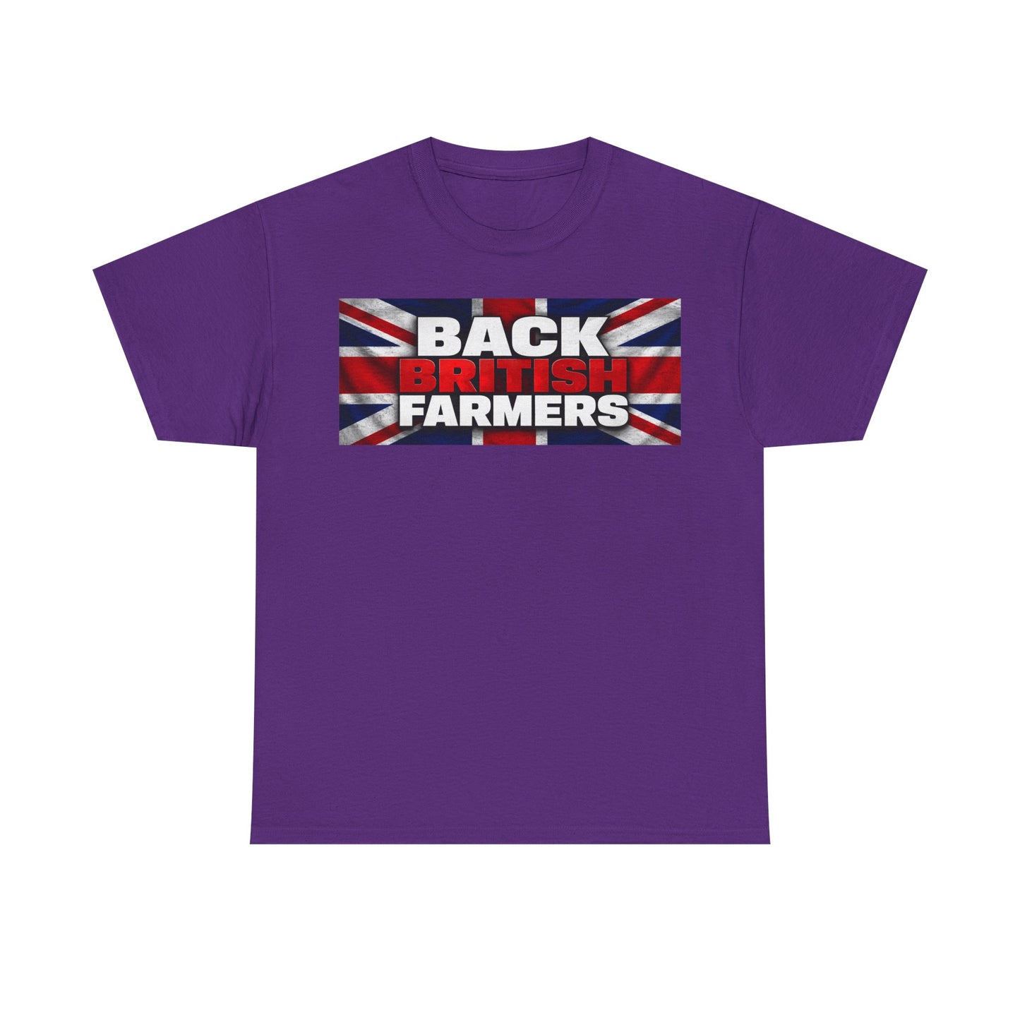 Back British Farmers T-Shirt — Union Jack Support Tee for UK Farmers