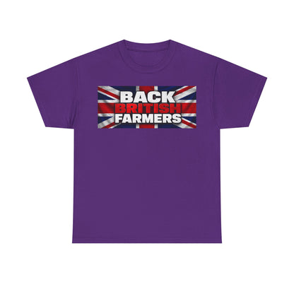 Back British Farmers T-Shirt — Union Jack Support Tee for UK Farmers