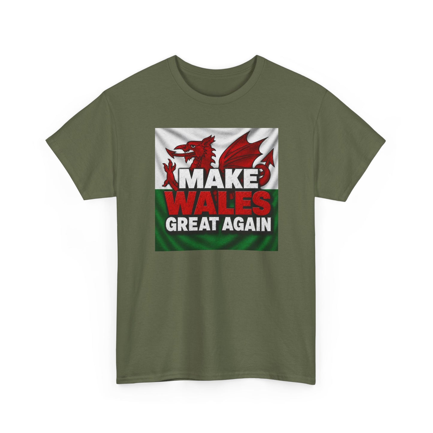 Make Wales Great Again T-Shirt — Welsh Flag Dragon Political Slogan Tee