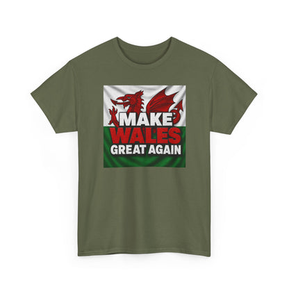 Make Wales Great Again T-Shirt — Welsh Flag Dragon Political Slogan Tee