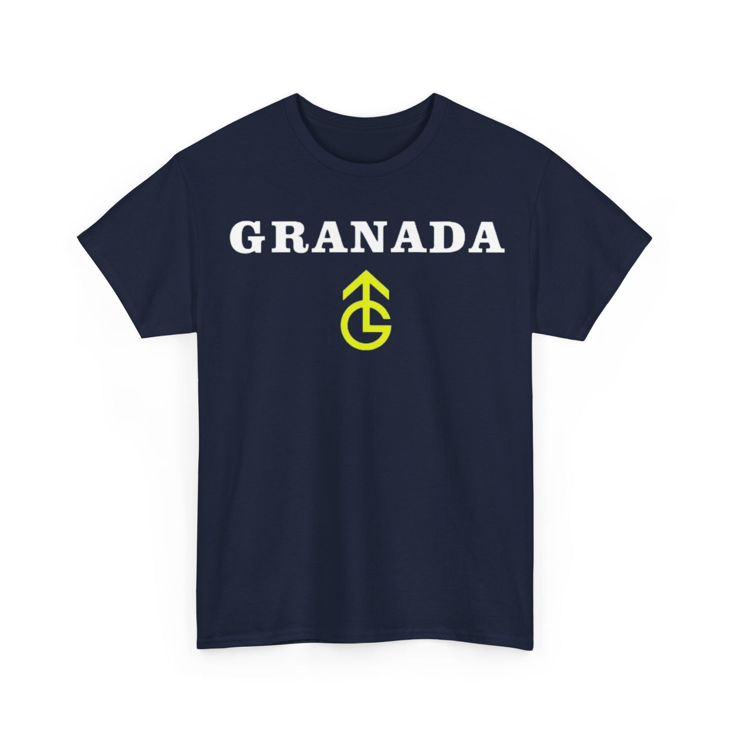 Granada TV Logo T-Shirt - Vintage Collegiate Tee with Yellow Emblem