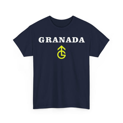 Granada TV Logo T-Shirt - Vintage Collegiate Tee with Yellow Emblem