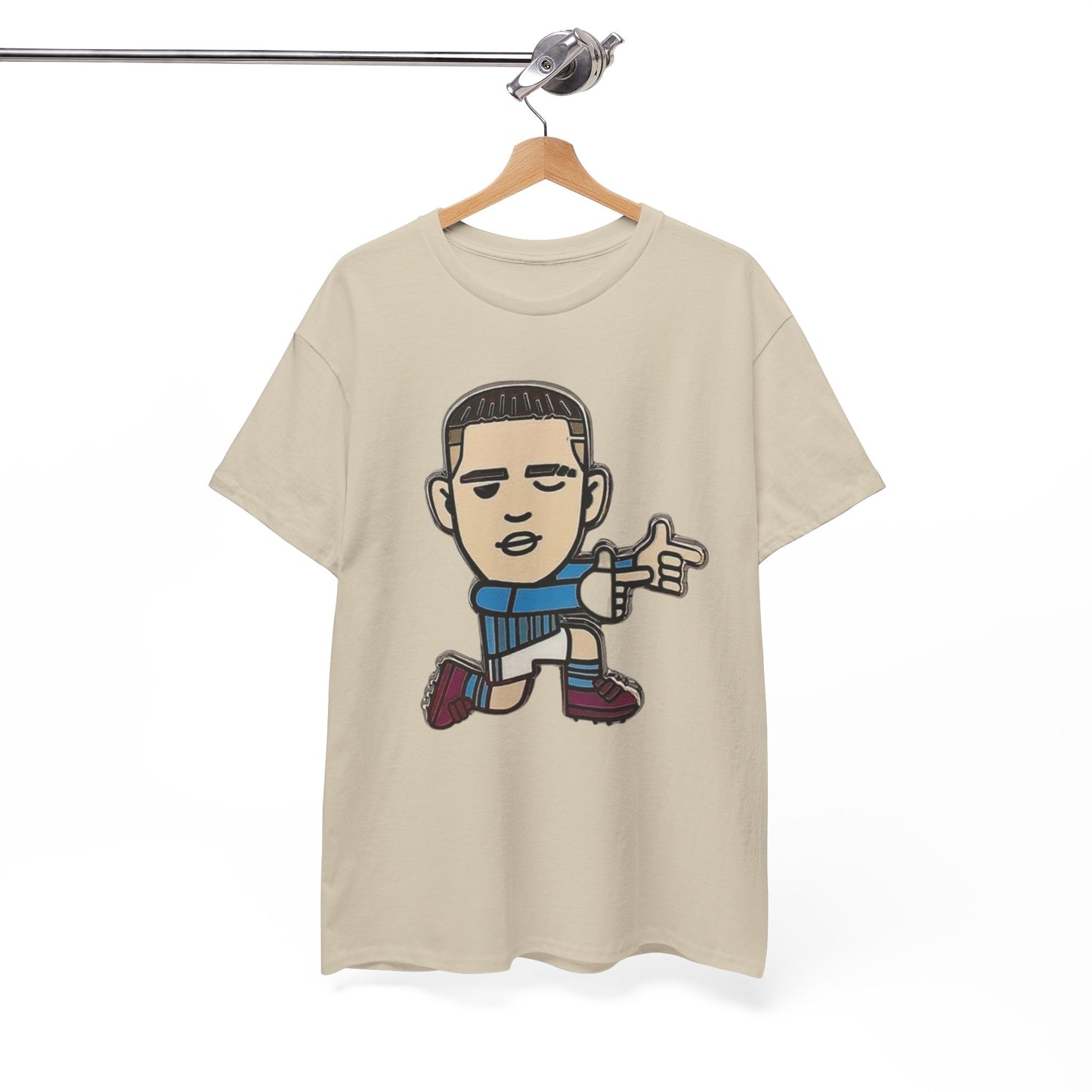 Phil Foden Cartoon Dance Pose Tee - Funky Character Graphic T-Shirt