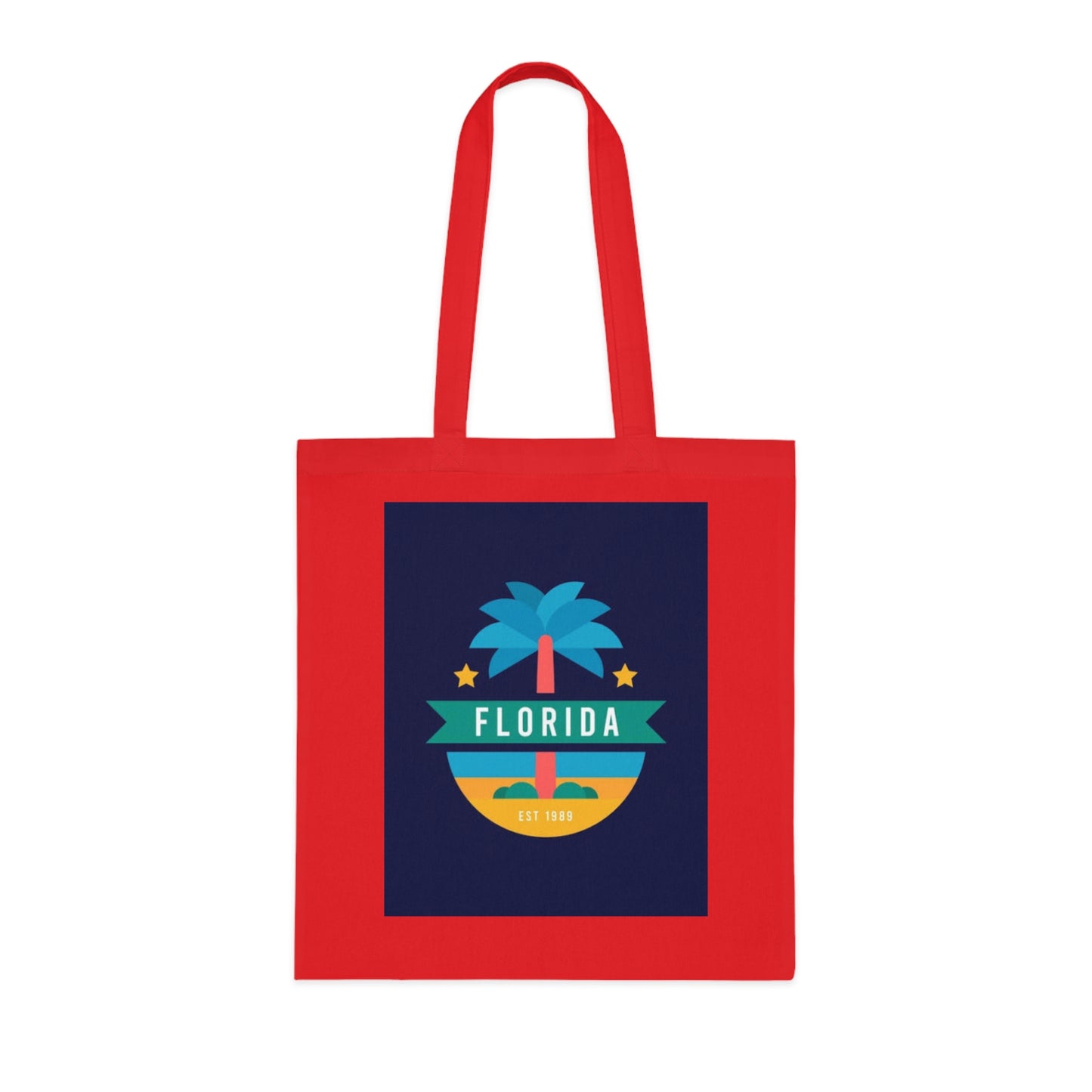 Florida Palm Beach Tote Bag – Retro State Travel Cotton Tote
