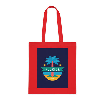 Florida Palm Beach Tote Bag – Retro State Travel Cotton Tote
