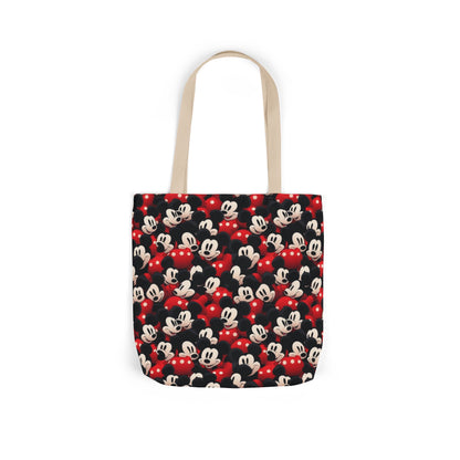 Mickey Mouse Canvas Tote — Retro Cartoon Character Allover Print