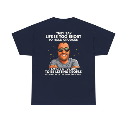 Graphic Tee — “Life Is Too Short” Funny Retro Portrait T-Shirt