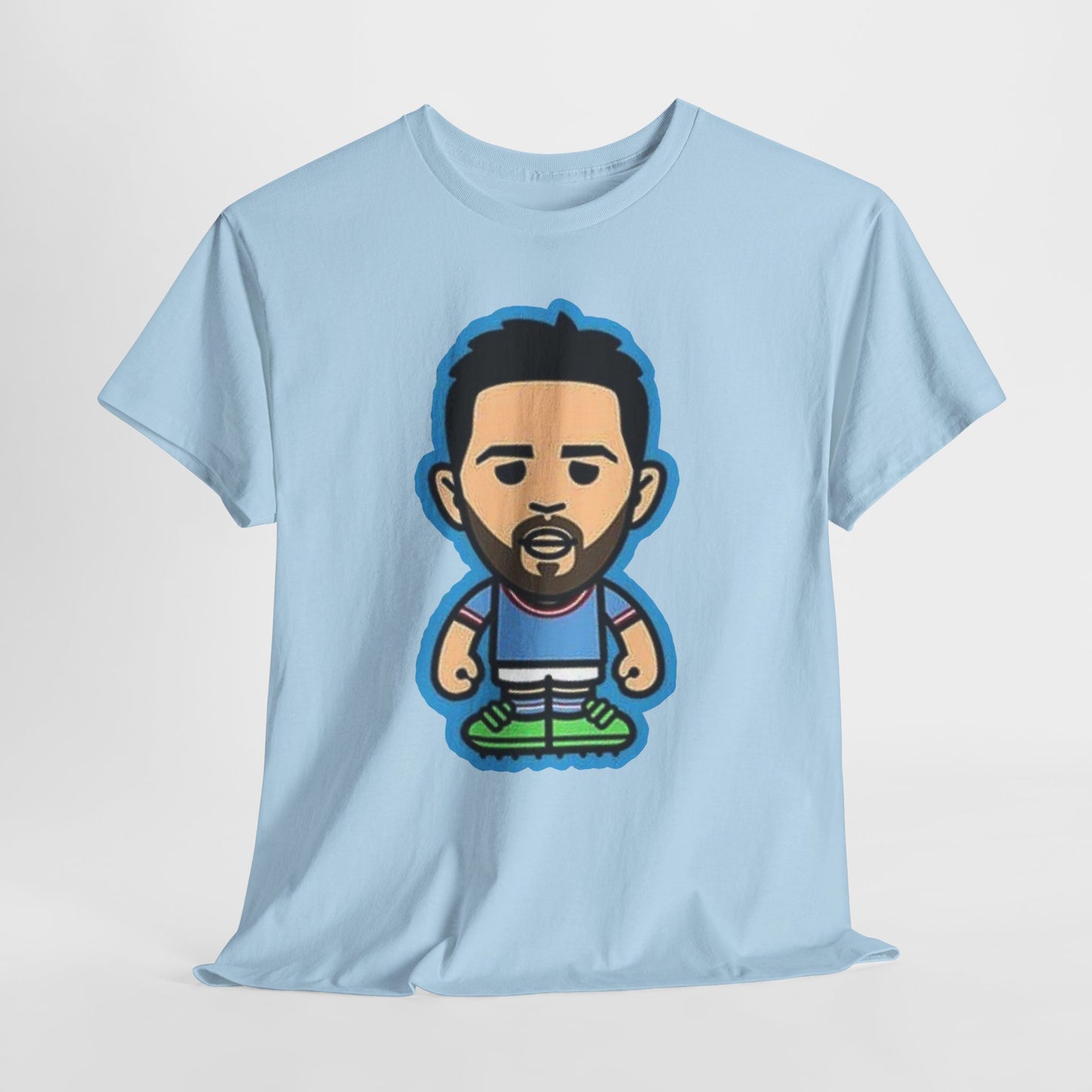 Bernardo Silva Manchester City Legend Graphic Tee — Player Cartoon Front & Tribute Poster Back