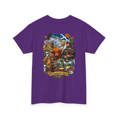 Scotland Collage T-Shirt — "No Scotland No Party" Scottish Heritage Tee