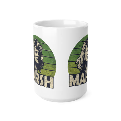 Rodney Marsh Vintage Portrait Mug — Retro Green Ceramic Coffee Cup (11oz & 15oz)