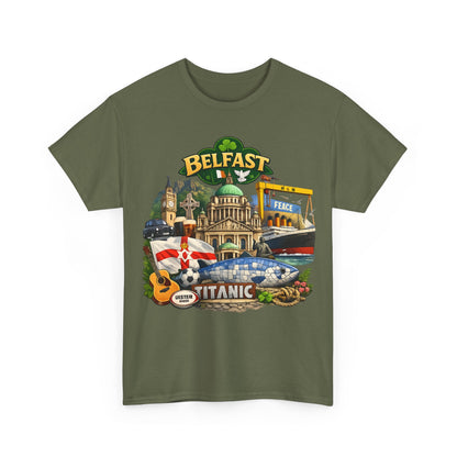 Belfast Collage T-Shirt – Titanic & City Landmarks Souvenir Tee