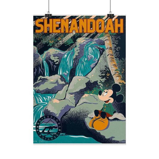 Shenandoah Vintage Mickey Mouse Travel Poster - Rolled Wall Poster