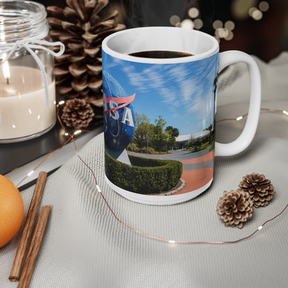 NASA Kennedy Space Center Globe Photo Mug — 11oz & 15oz Ceramic Coffee Cup