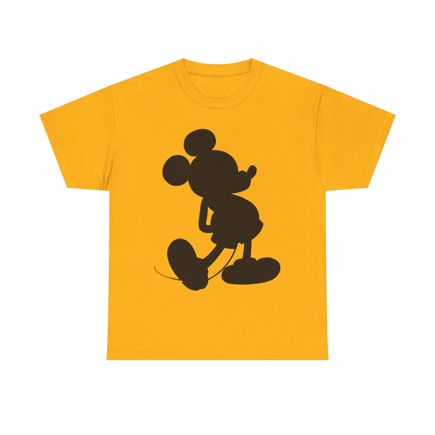 Mickey Mouse Silhouette Graphic Tee — Retro Cartoon Shadow T-Shirt