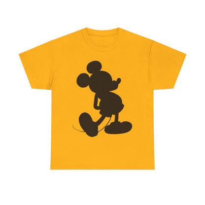 Mickey Mouse Silhouette Graphic Tee — Retro Cartoon Shadow T-Shirt
