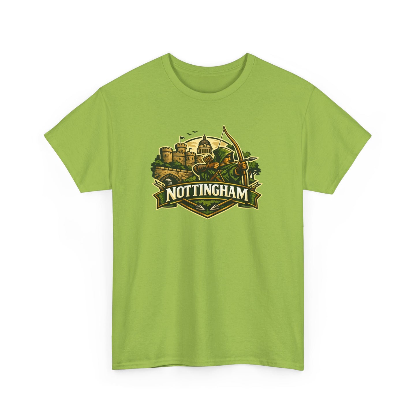 Nottingham Vintage Crest T-Shirt — Robin Hood Castle Travel Tee