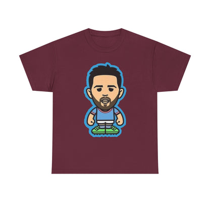 Bernardo Silva Manchester City Legend Graphic Tee — Player Cartoon Front & Tribute Poster Back