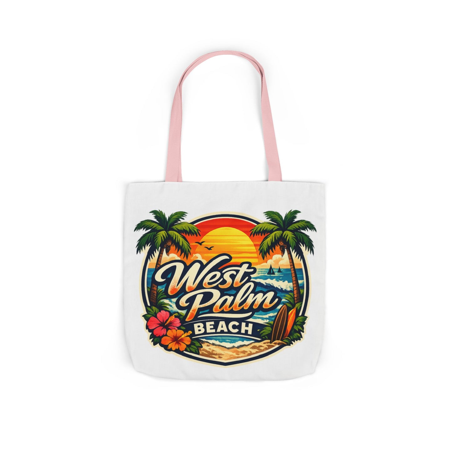 West Palm Beach Vintage Sunset Tote