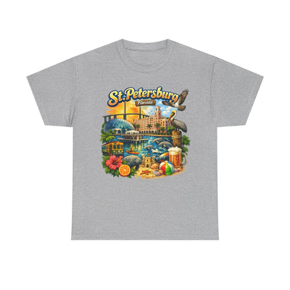 St. Petersburg Florida Retro Beach Scene T-Shirt