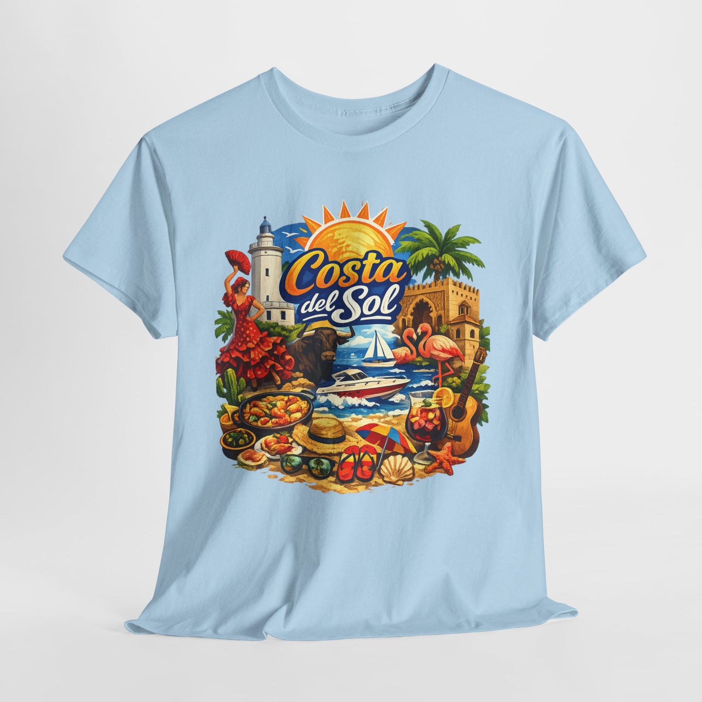 Costa del Sol Beach T-Shirt — Vintage Tropical Vacation Tee