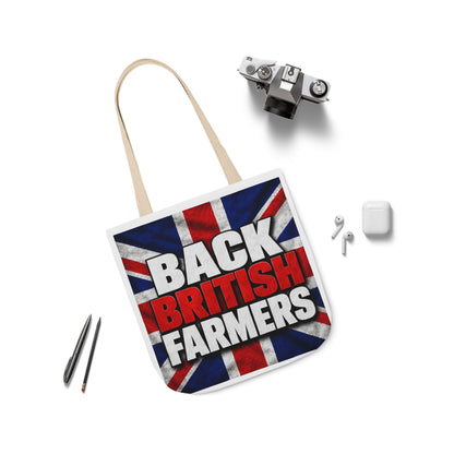 Back British Farmers Canvas Tote Bag — Union Jack Farming Support Tote