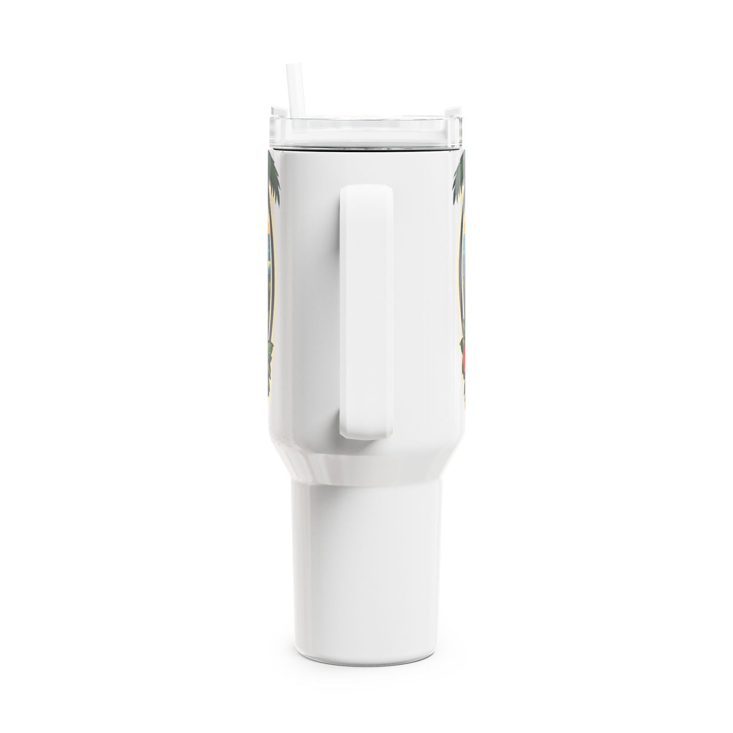 West Palm Beach 40oz Travel Tumbler — Tropical Sunset Palm Beach Cup