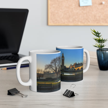 London Sunset Panorama Mug – Big Ben & Thames Ceramic Coffee Cup (11oz, 15oz)