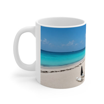 Barbados Beachfront Coffee Mug – Tropical Ocean Scene Ceramic Mug (11oz, 15oz)