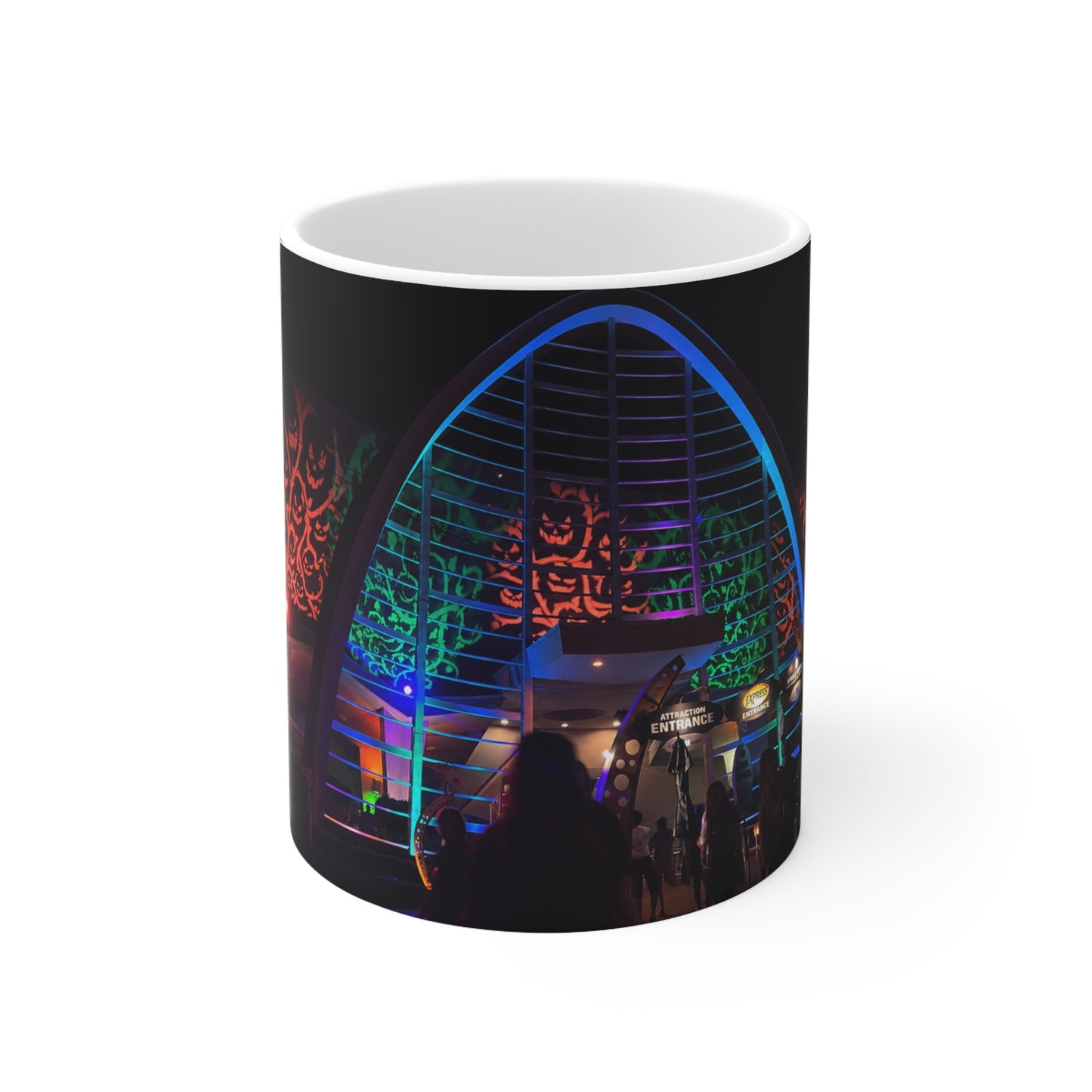 Universal HHN Festival Light Arch Ceramic Mug - Colorful Night Market Coffee Cup (11oz, 15oz)
