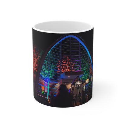 Universal HHN Festival Light Arch Ceramic Mug - Colorful Night Market Coffee Cup (11oz, 15oz)