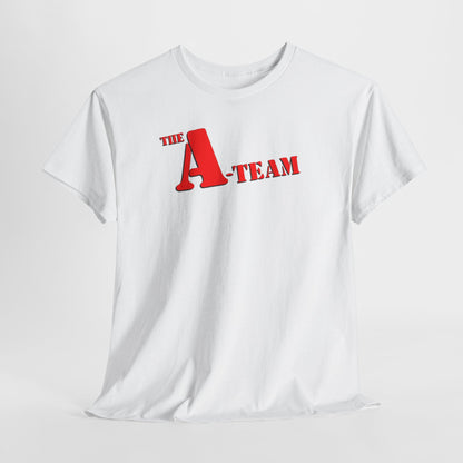 A-Team Graphic Tee — Retro Red Logo Vintage Crew T-Shirt