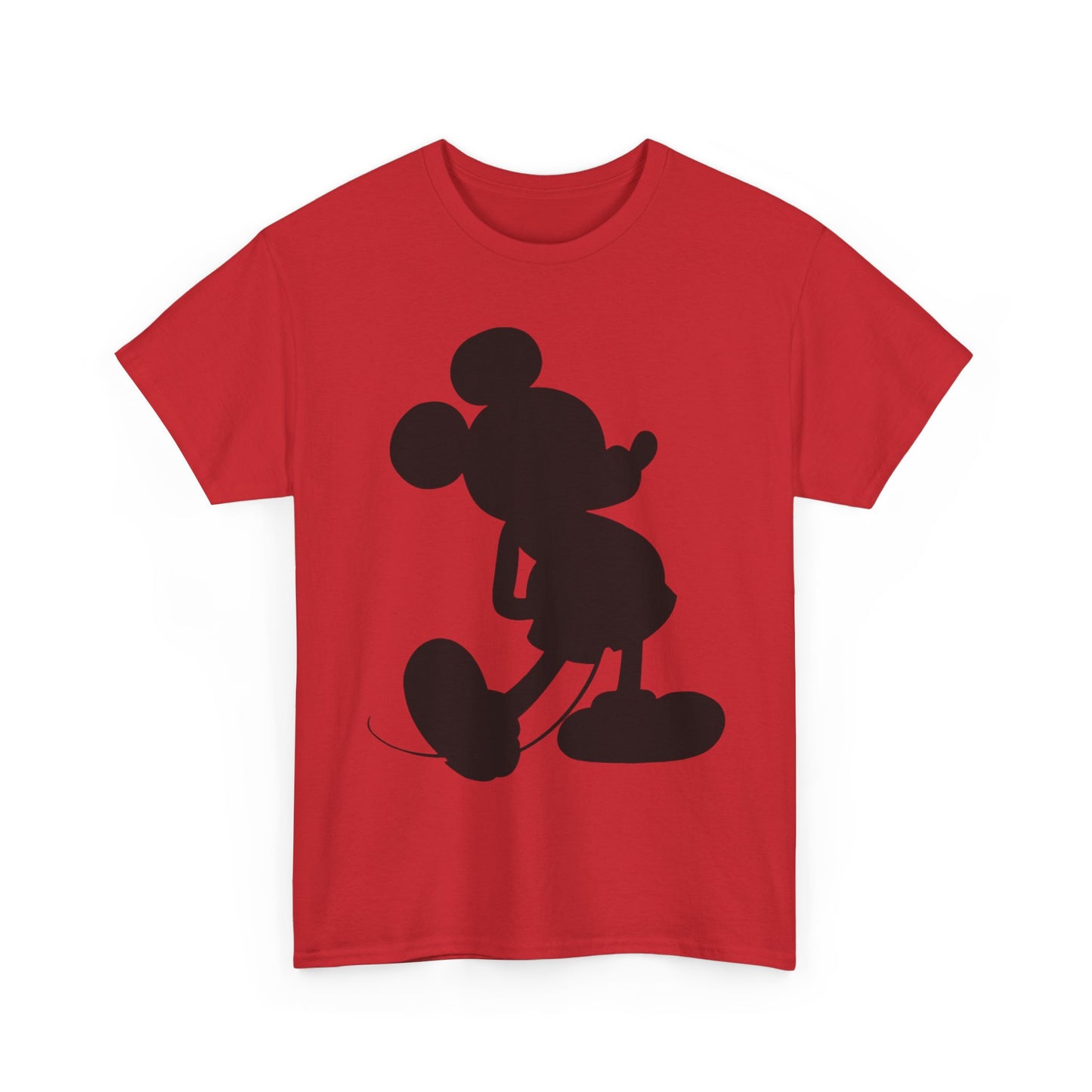 Mickey Mouse Silhouette Graphic Tee — Retro Cartoon Shadow T-Shirt