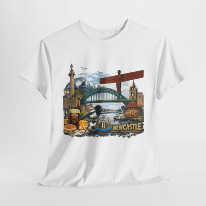 Newcastle Upon Tyne Landmark Tee — Vintage Cityscape T-Shirt