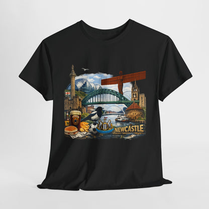 Newcastle Upon Tyne Landmark Tee — Vintage Cityscape T-Shirt