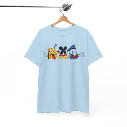 Disney Dad Character Graphic Tee — Playful Colorful Character Icons T-Shirt