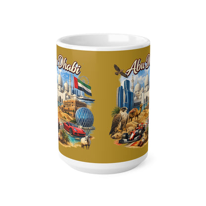 Abu Dhabi Skyline Ceramic Mug — 11oz & 15oz Souvenir Coffee Cup