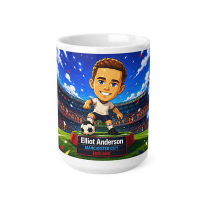 Elliot Anderson Man City & England Anime Coffee Mug — 11oz/15oz