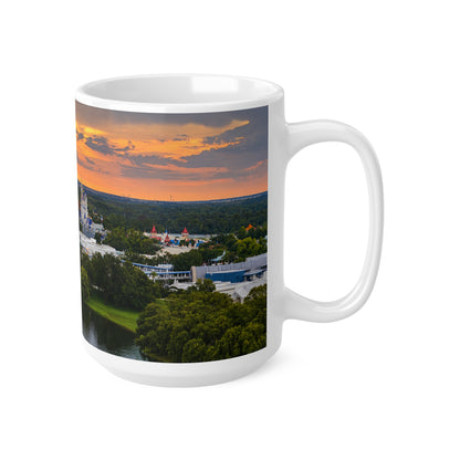 Magic Kingdom Castle Sunset Coffee Mug — Scenic Theme Park Skyline Ceramic Mug (11oz & 15oz)