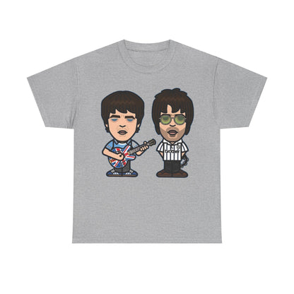 Oasis Noel & Liam Cartoon Rock Duo T-Shirt