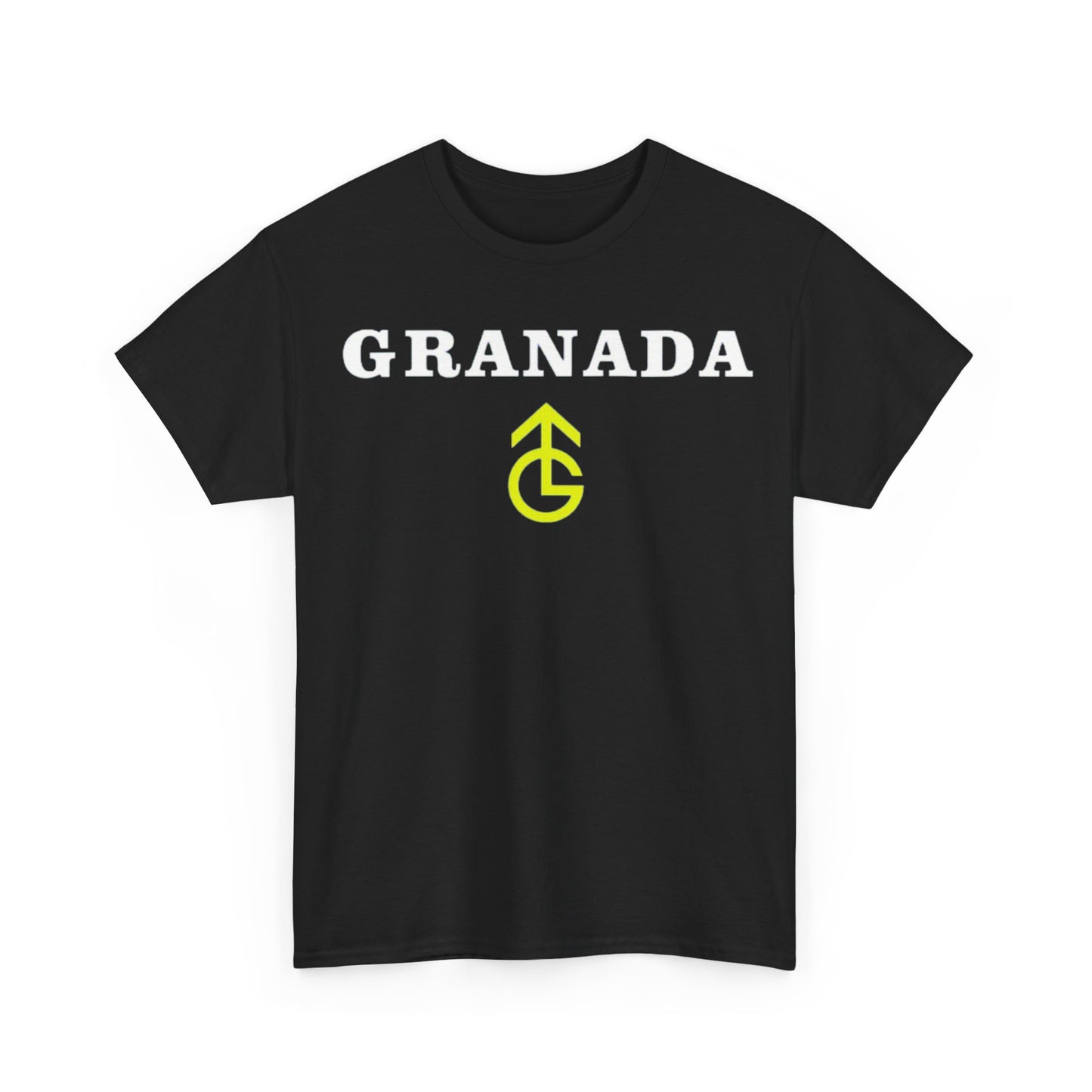 Granada TV Logo T-Shirt - Vintage Collegiate Tee with Yellow Emblem
