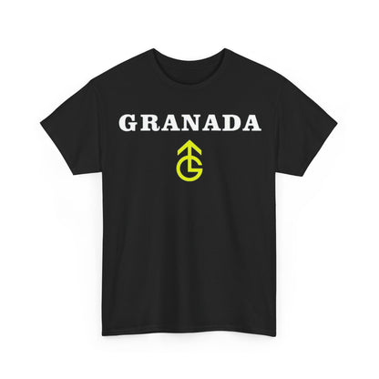 Granada TV Logo T-Shirt - Vintage Collegiate Tee with Yellow Emblem